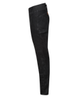 side of high waisted leggings in black from moto girl