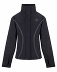 Black jacket with gray accents on a white background