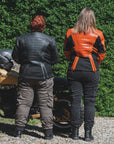 Amelia Orange - Women's Motorcycle Leather Jacket