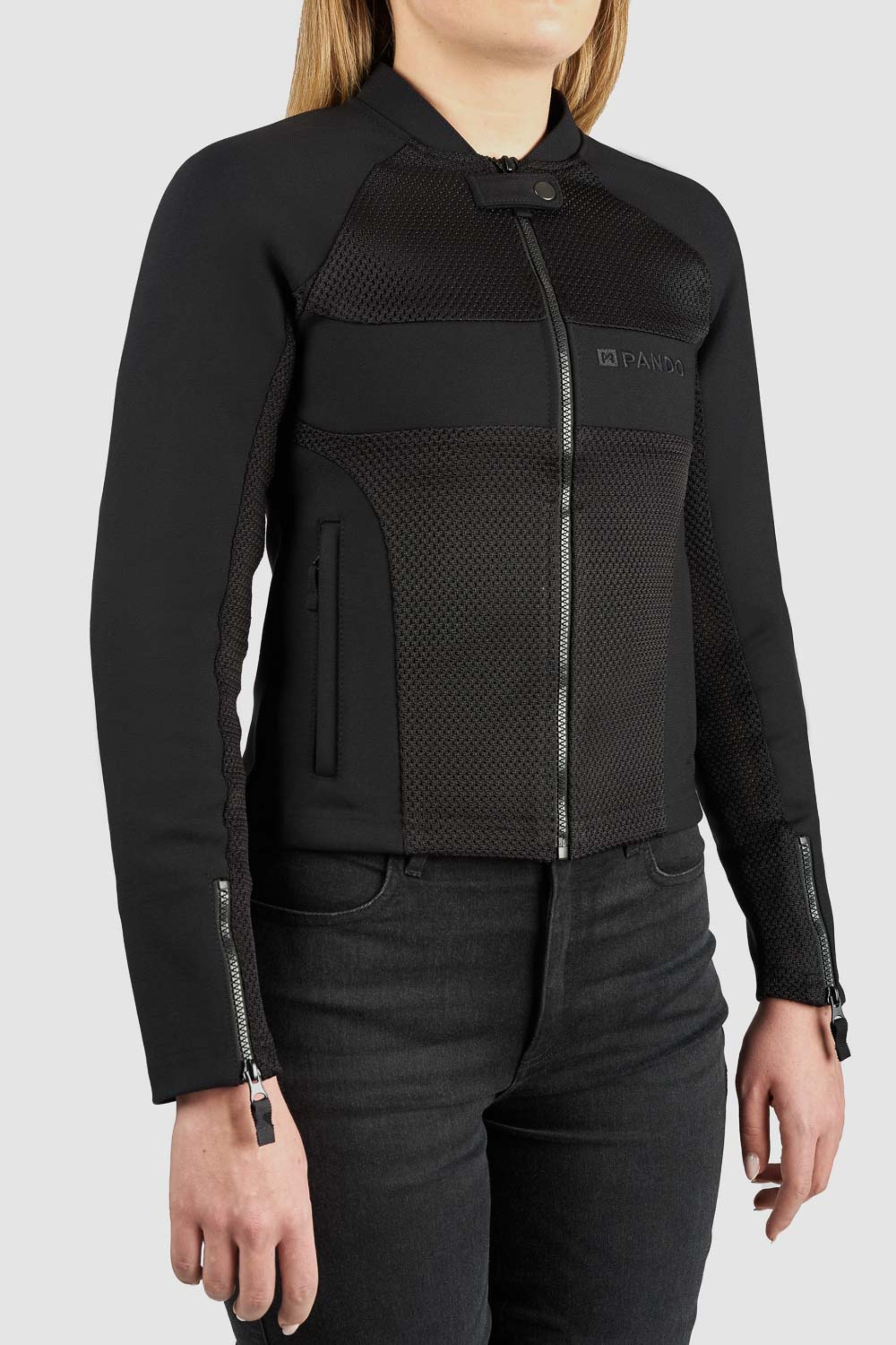 Pando Moto Stealth Black AAA – Armored Women Motorcycle Jacket