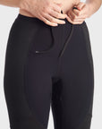 Woman's wait tying Pando Moto SKIN AAA armoured base layer leggings in black