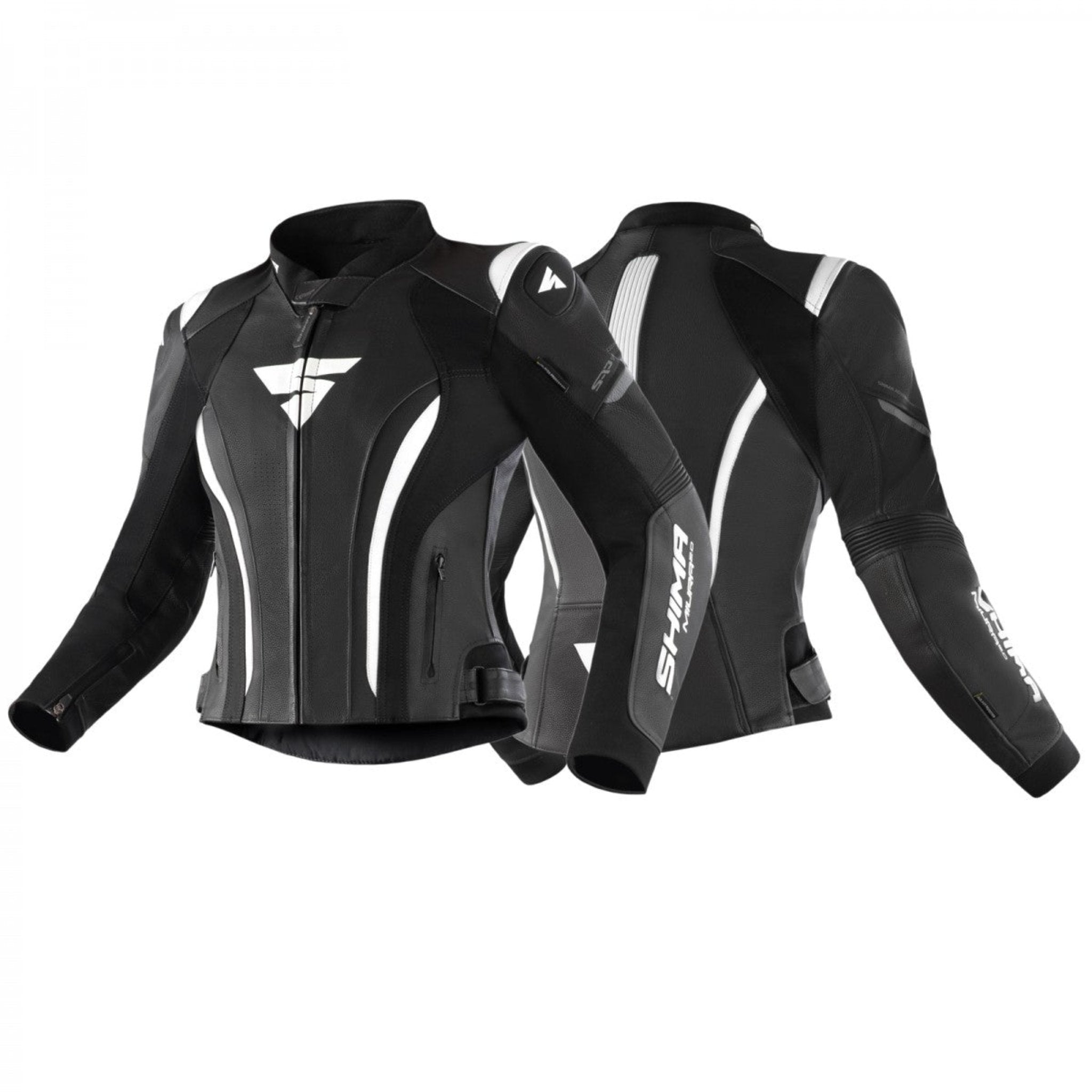 新発売の 2.0 MIURA BLACK/WHITE Leather Motorcycle Women's - 女性用