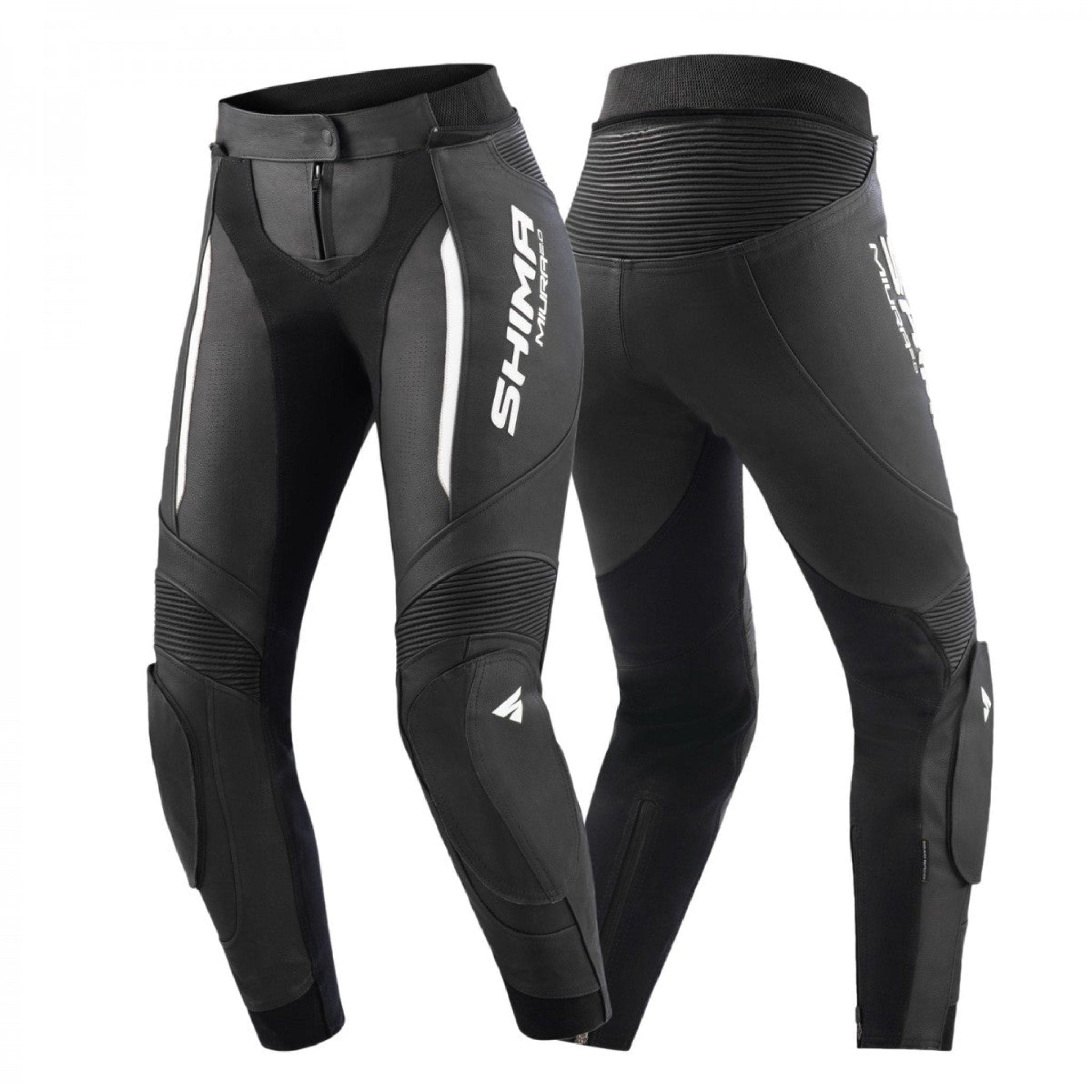 パンツ miura MIURA 2.0 BLACK/WHITE - Women's Motorcycle Leather Pants
