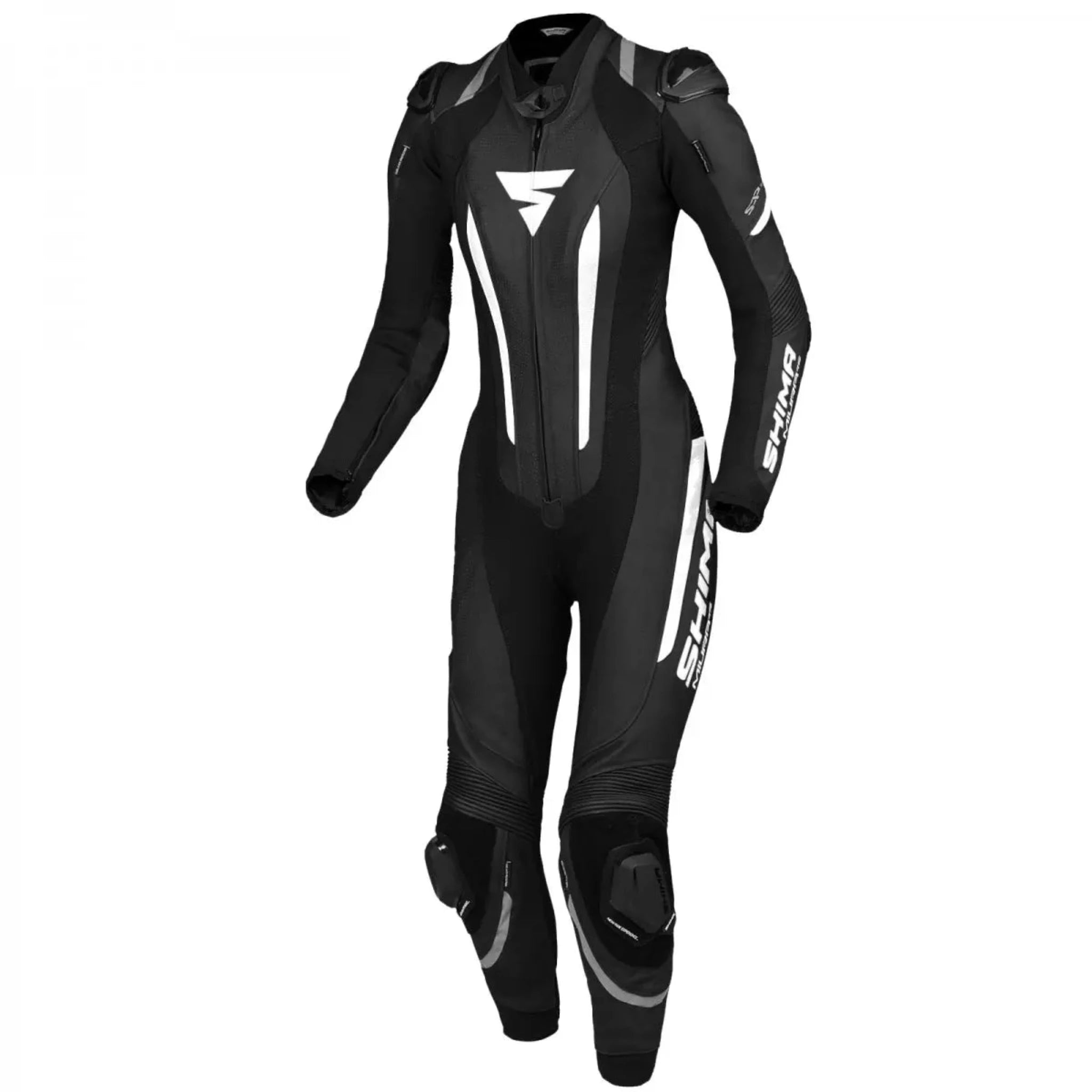 MIURA RS - 1PC Leather Women's Motorcycle Suit - Black/White