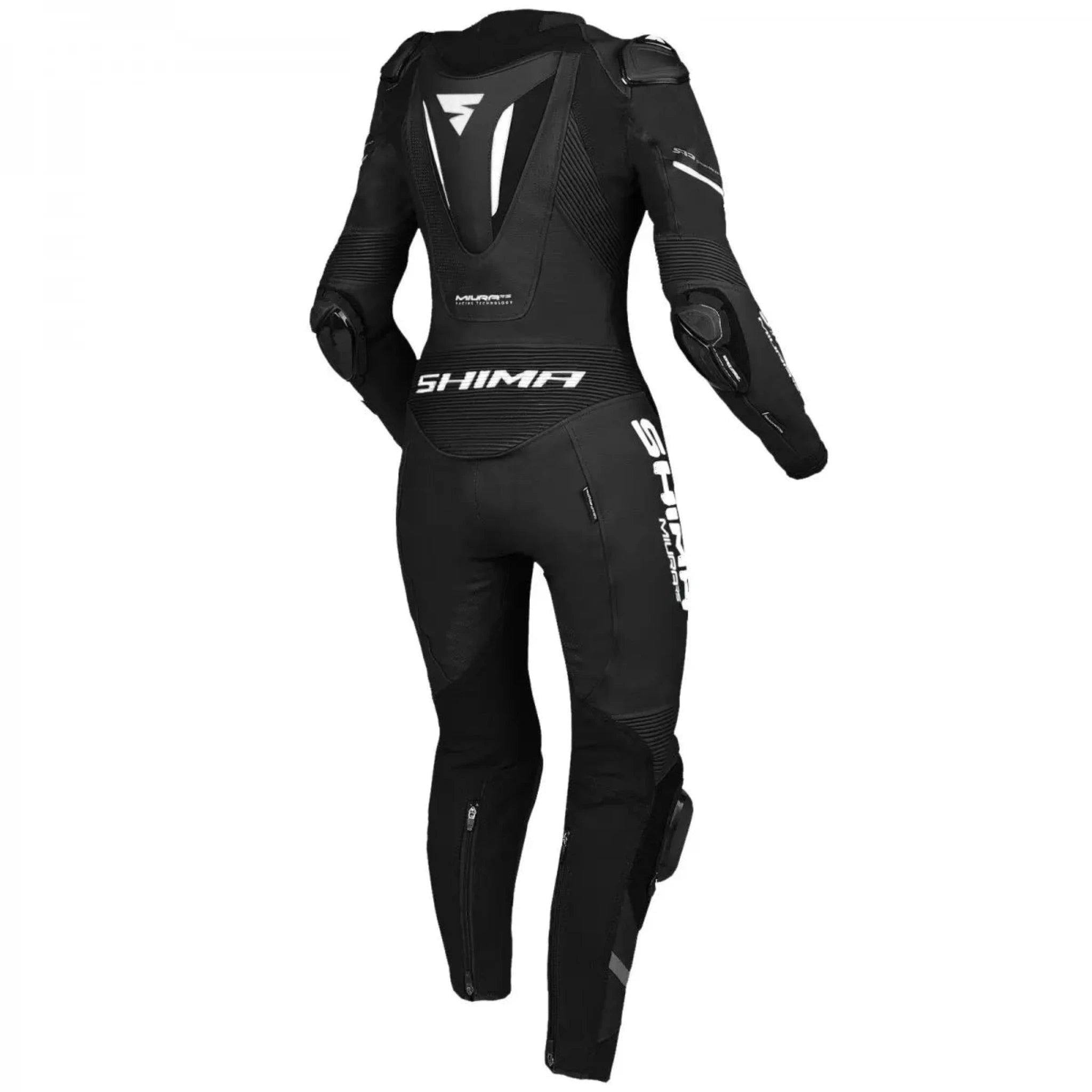 MIURA RS - 1PC Leather Women's Motorcycle Suit - Black/White