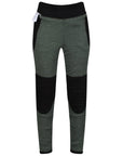 Inside kevlar lining of black women's motorcycle ribbed knee design leggings from MotoGirl