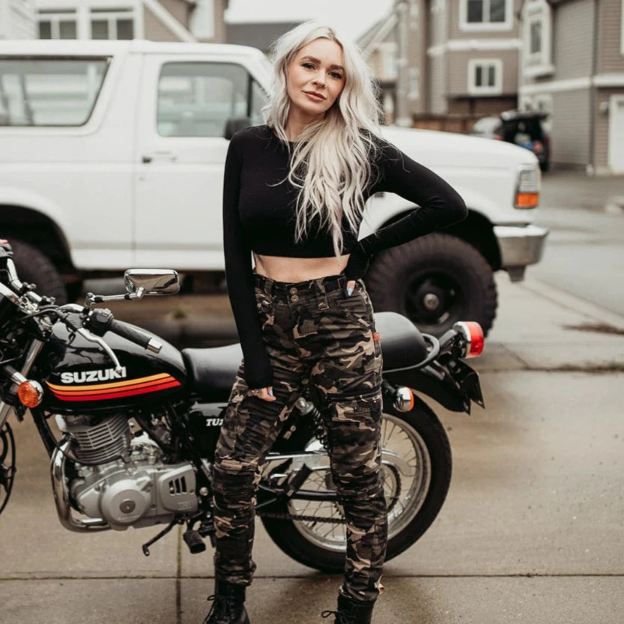 Womens motorcycle cargo pants online