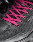 Rebel waterproof motorcycle sneakers with pink laces from Shima close up