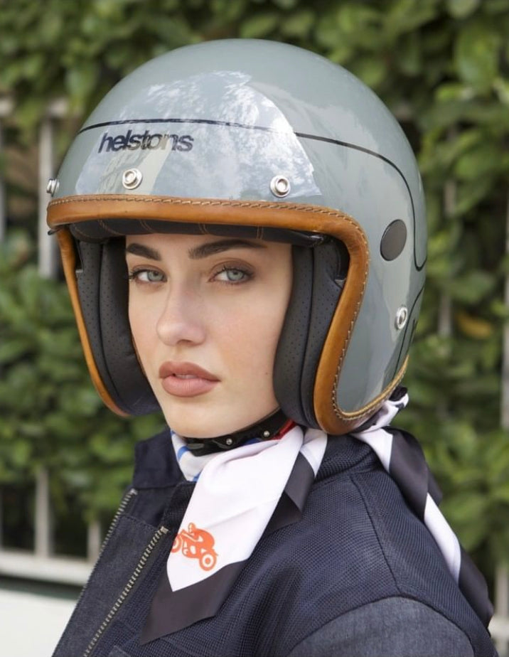 fashion helmet motorcycle Hot Leathers Gloss Black The Hanz German Style Vintage Half HLT75 and classic moped riders Full Face Motorcycle Helmet WS-607