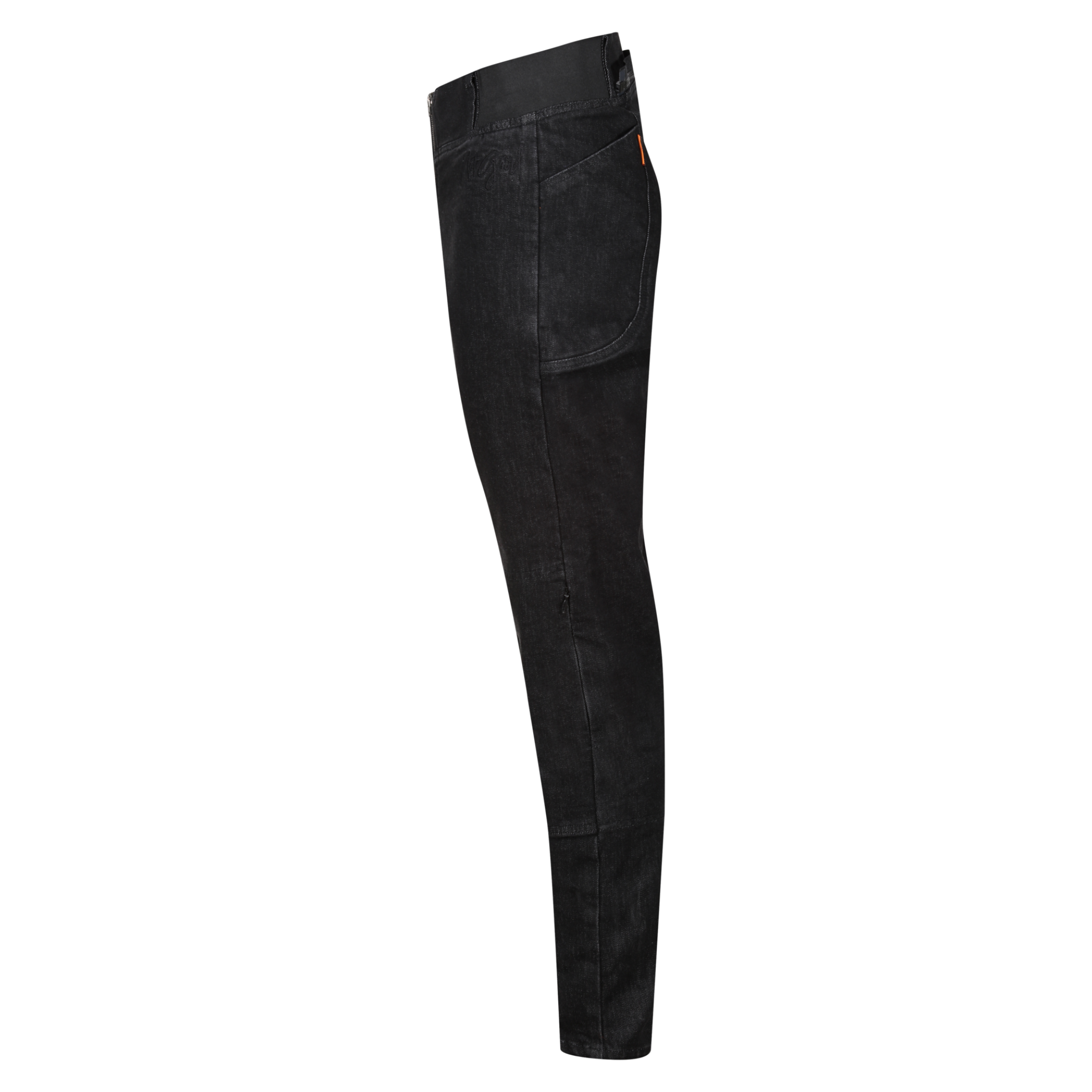 side of high waisted leggings in black from moto girl 