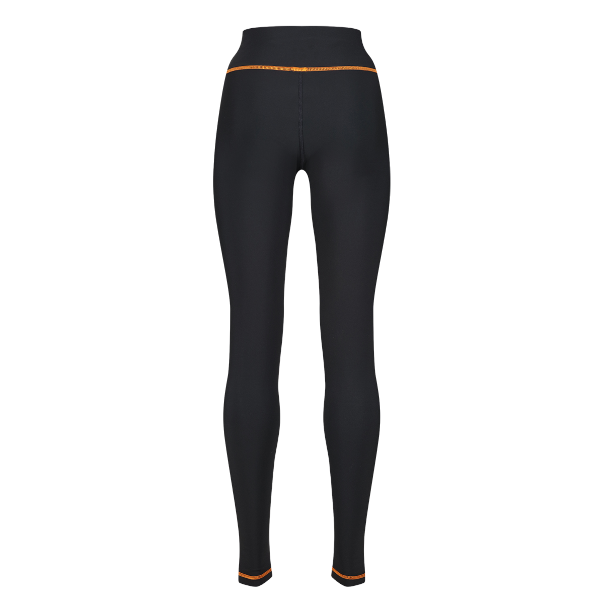 black women&#39;s thermo underleggings with orange details from Motogirl