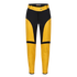 black yellow motorcycle leather and textile pants from the Moto Girl 