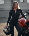 SHELL WW BLACK 02 – Lady Armored Motorcycle Baselayer / Body