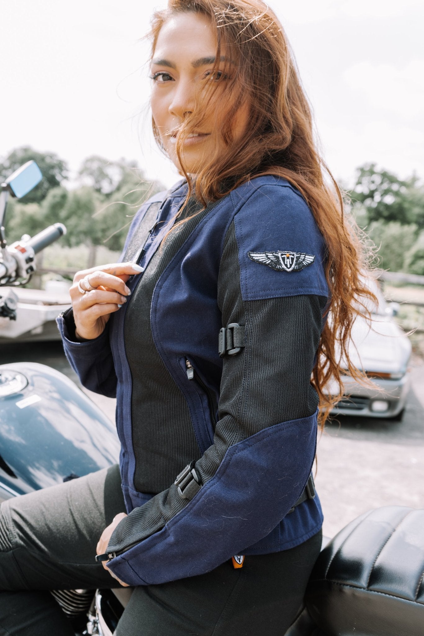 JODIE Motorcycle Summer Jacket Blue Moto Lounge