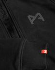 Close up of a black Motorcycle hoodie from Pando Moto