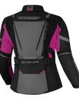black/ pink lady motorcycle jacket from Shima