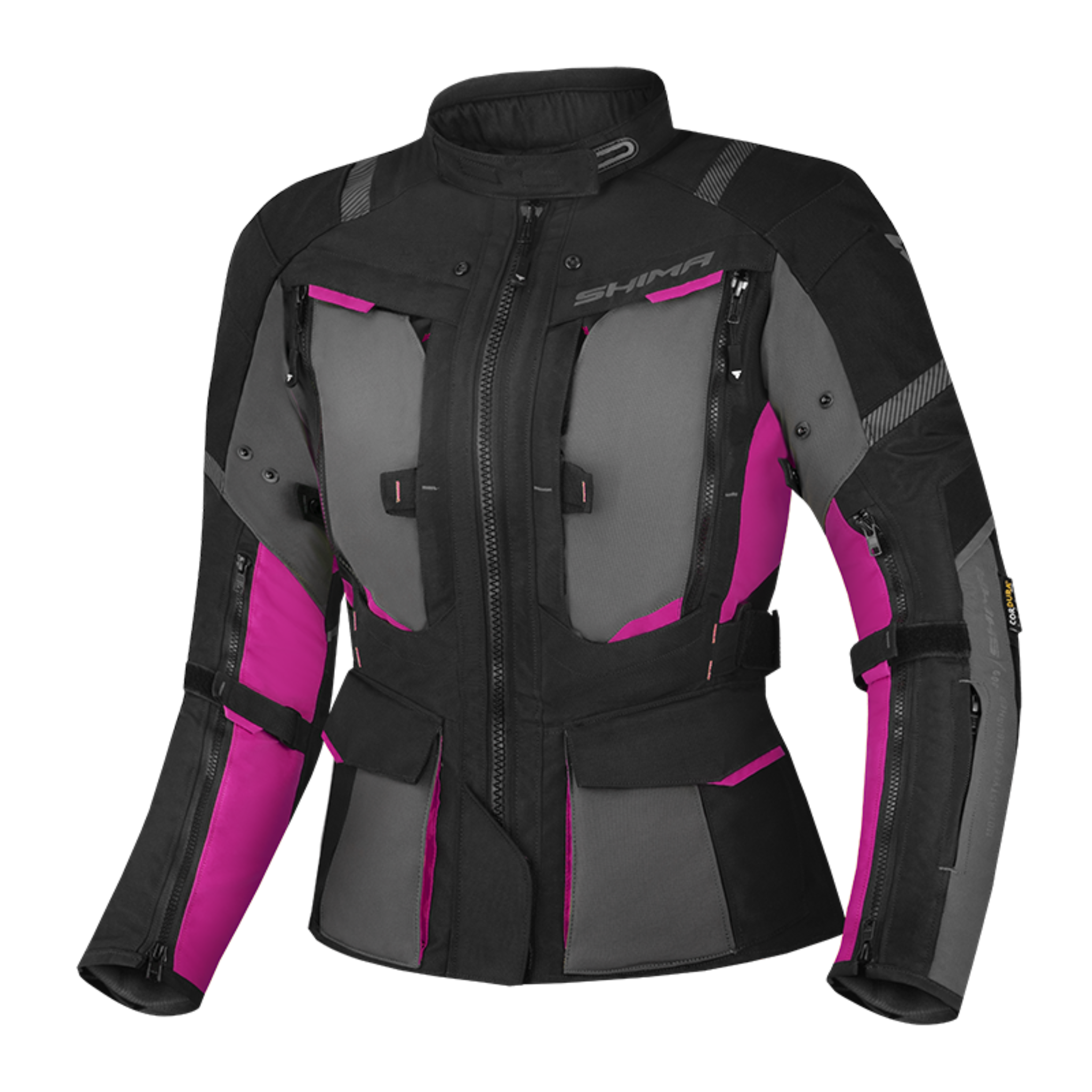 black/ pink lady motorcycle jacket from Shima