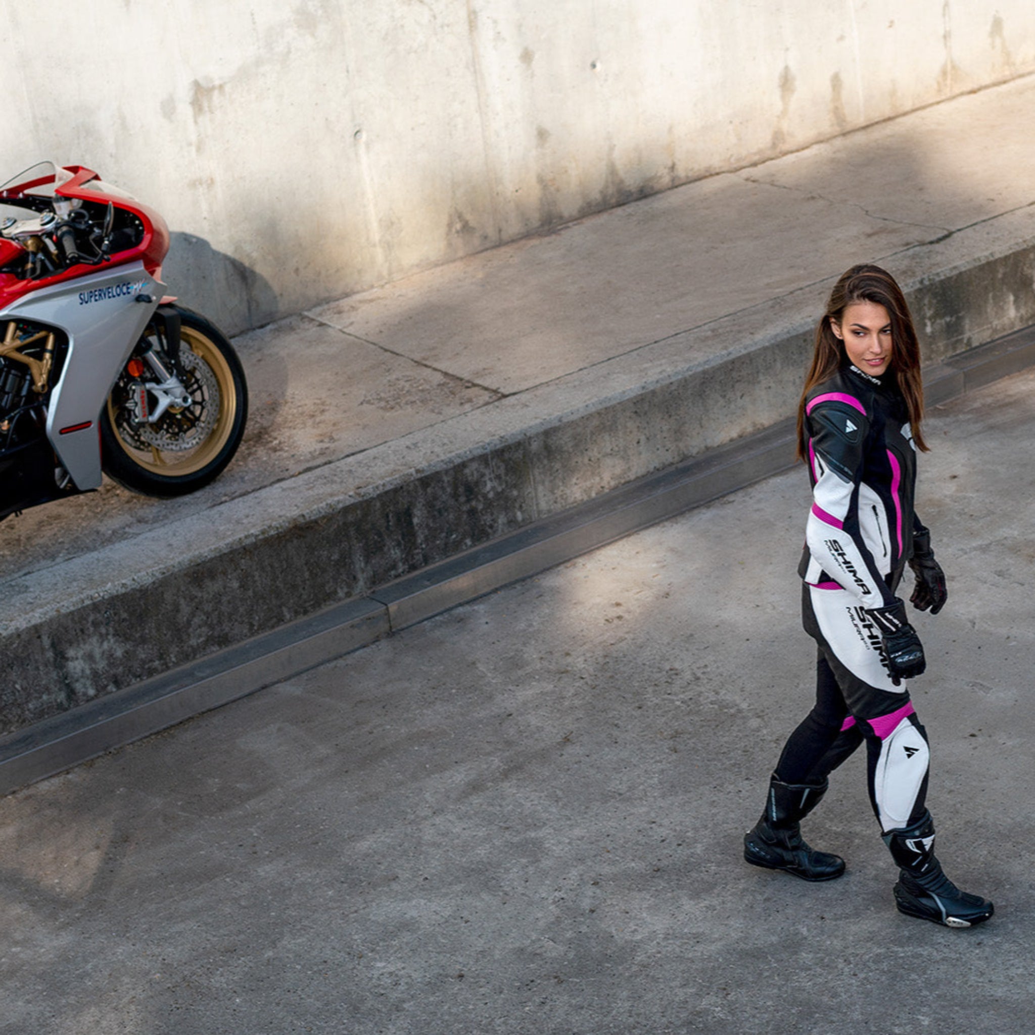 MIURA 2.0 PINK - Women's Motorcycle Leather Jacket | Moto Lounge