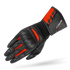 Black and RED women's leather motorcycle glove STX from SHIMA