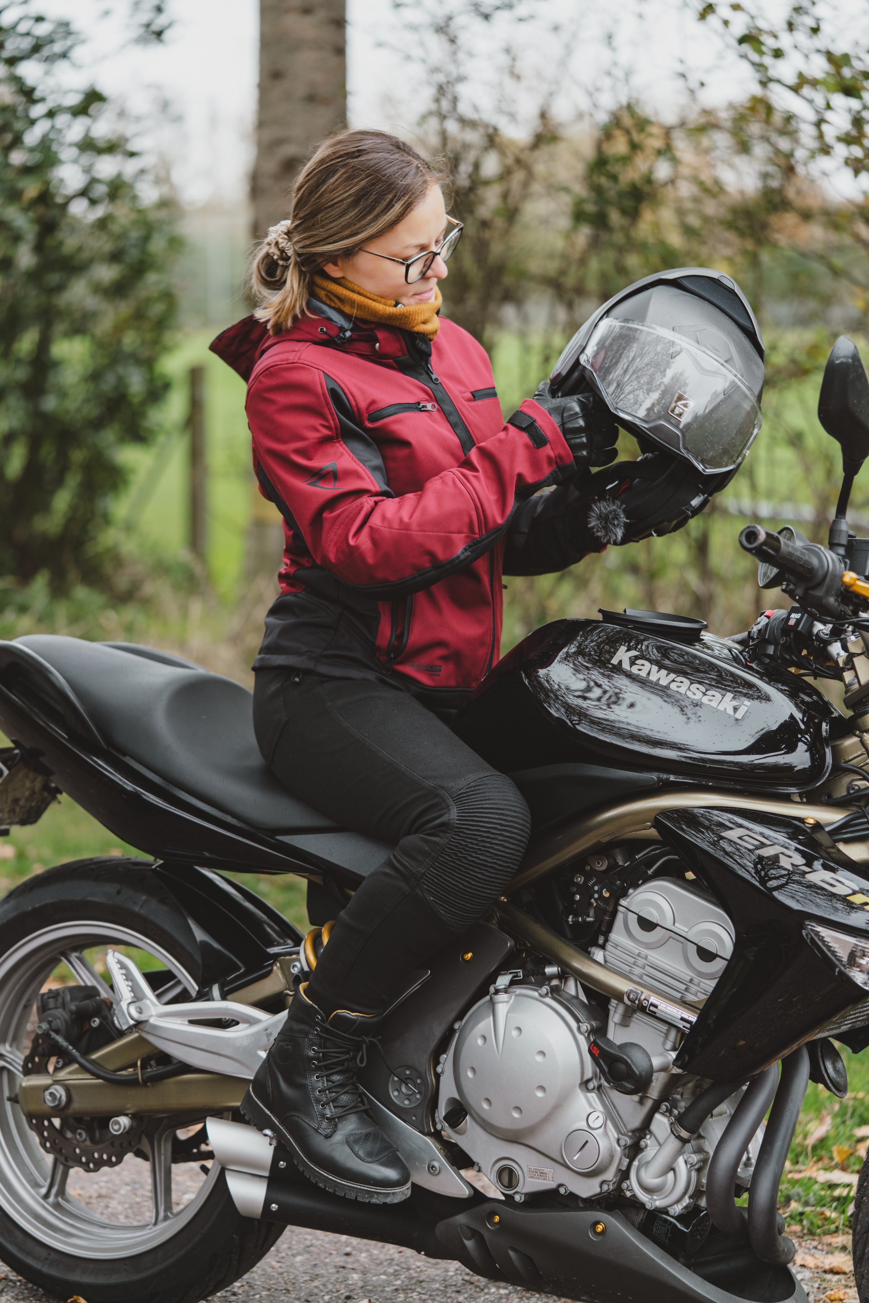 RIBBED KNEE - Ladies Motorcycle Leggings