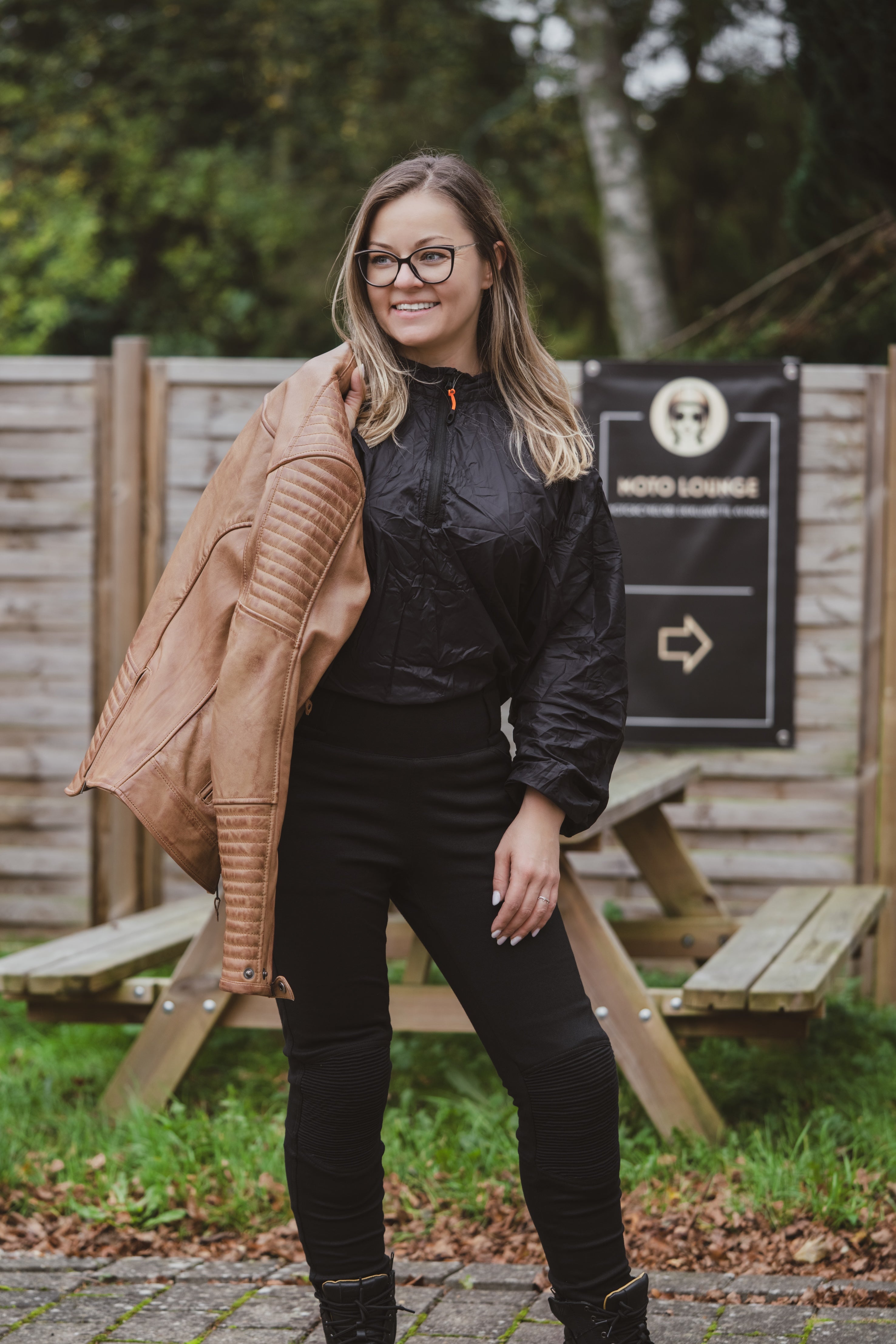 RIBBED KNEE - Ladies Motorcycle Leggings