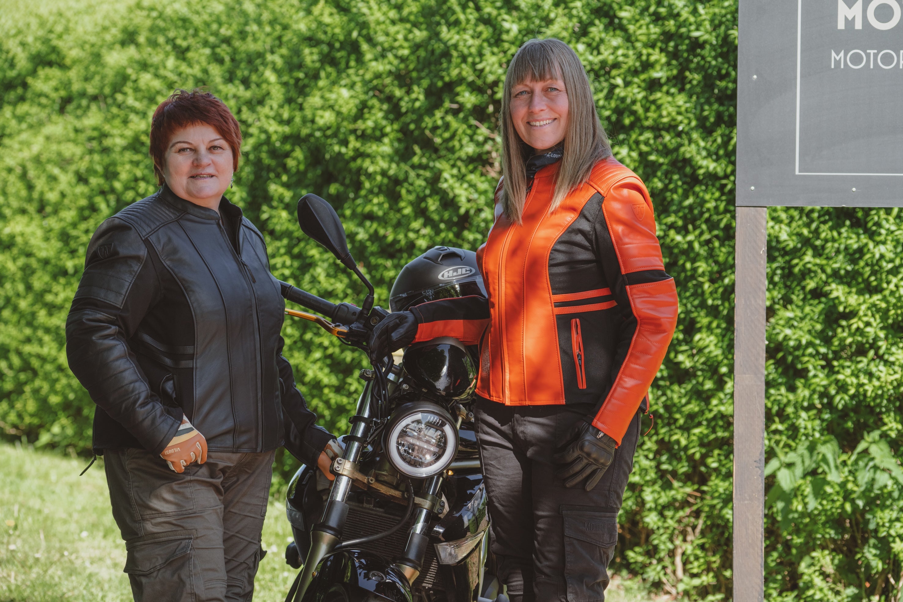 Amelia Orange - Women's Motorcycle Leather Jacket