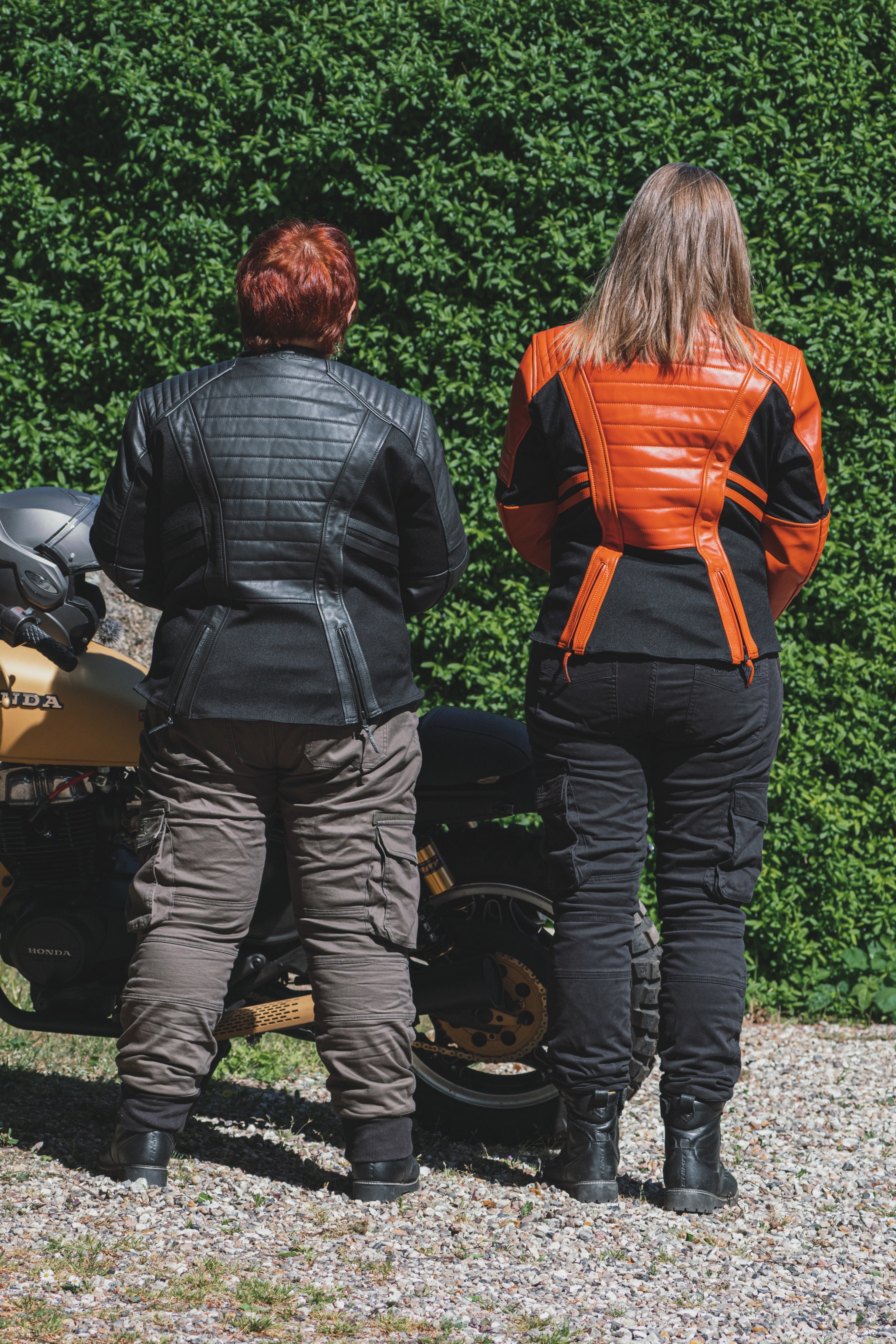Amelia Orange - Women's Motorcycle Leather Jacket