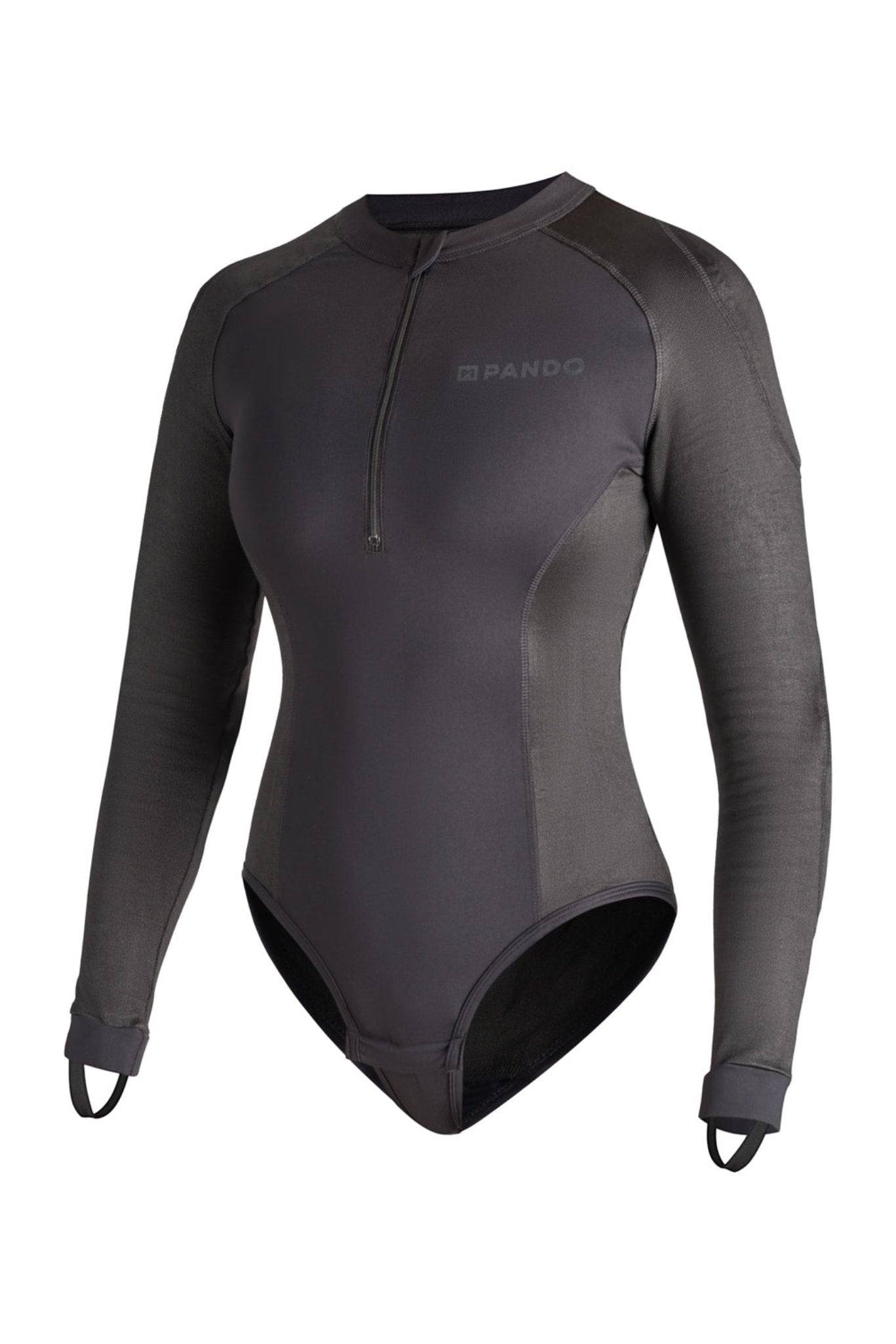 black motorcycle body suit from Pando Moto 