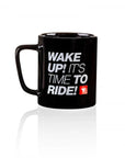 WAKE UP  IT'S TIME TO RIDE BLACK COFFE MUG FROM SHIMA