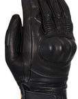 Furygan lady black leather motorcycle glove with hard knuckle protectors