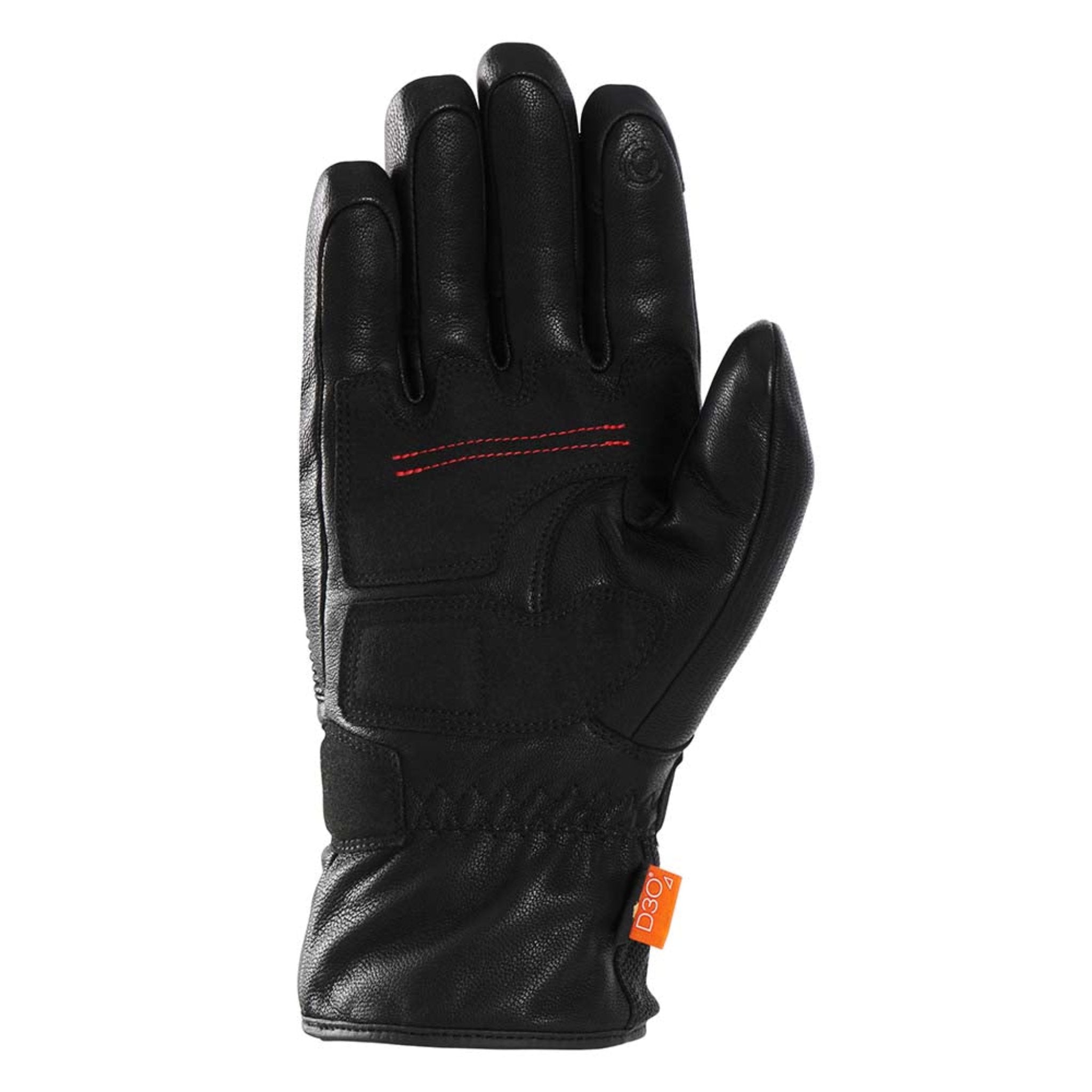 a palm of Black Furygan lady motorcycle gloves 