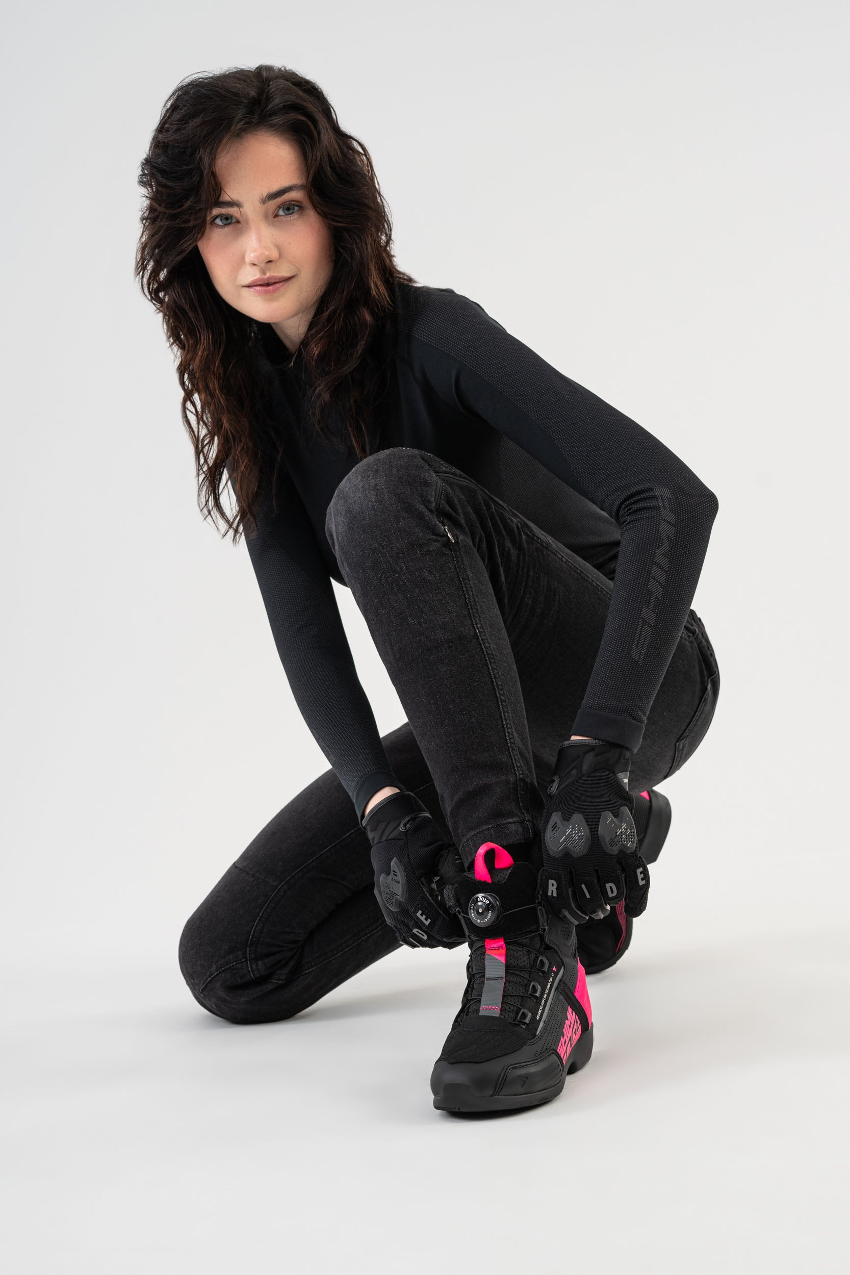 EDGE VENT LADY PINK - Women's Motorcycle Sneakers
