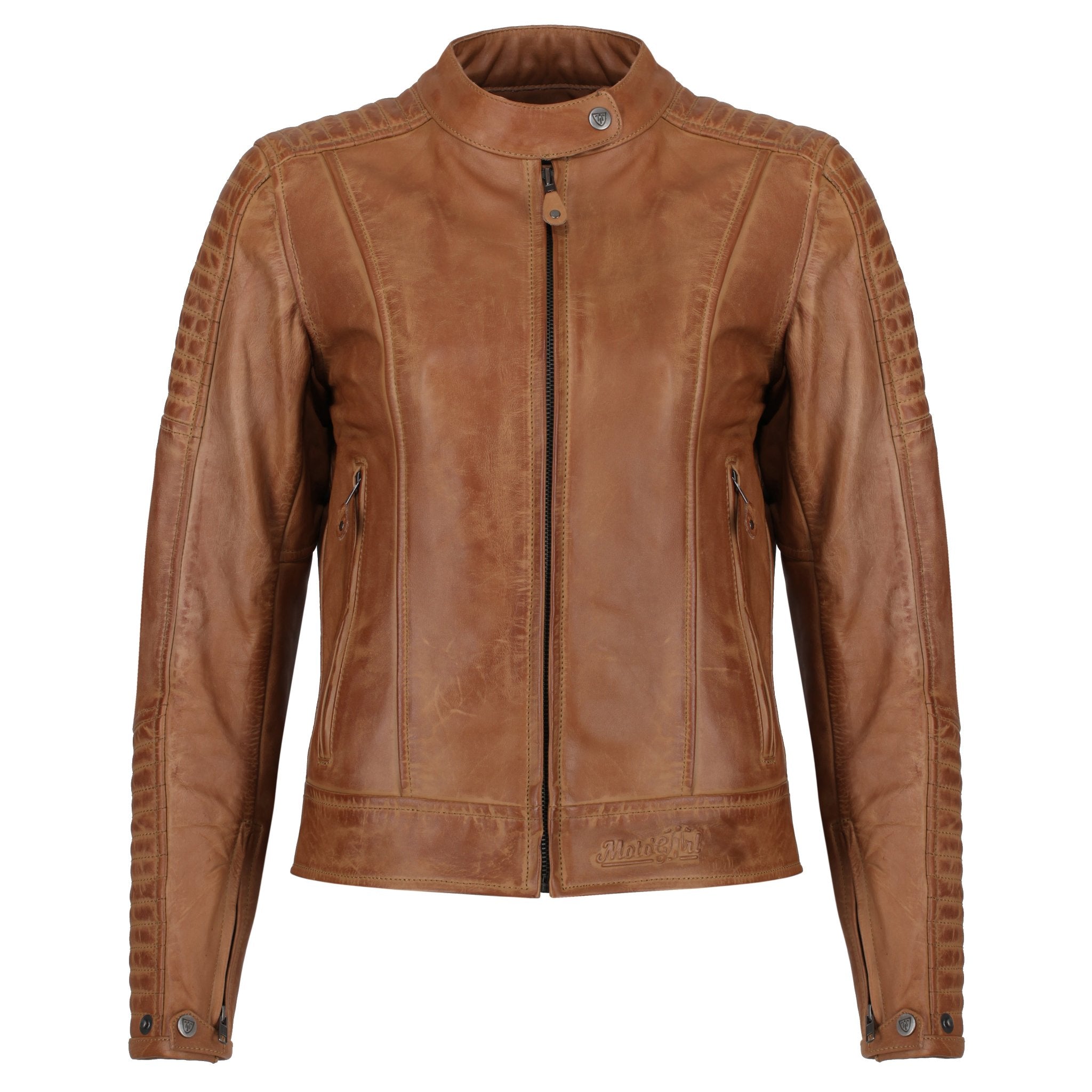 camel leather Valerie jacket from moto girl