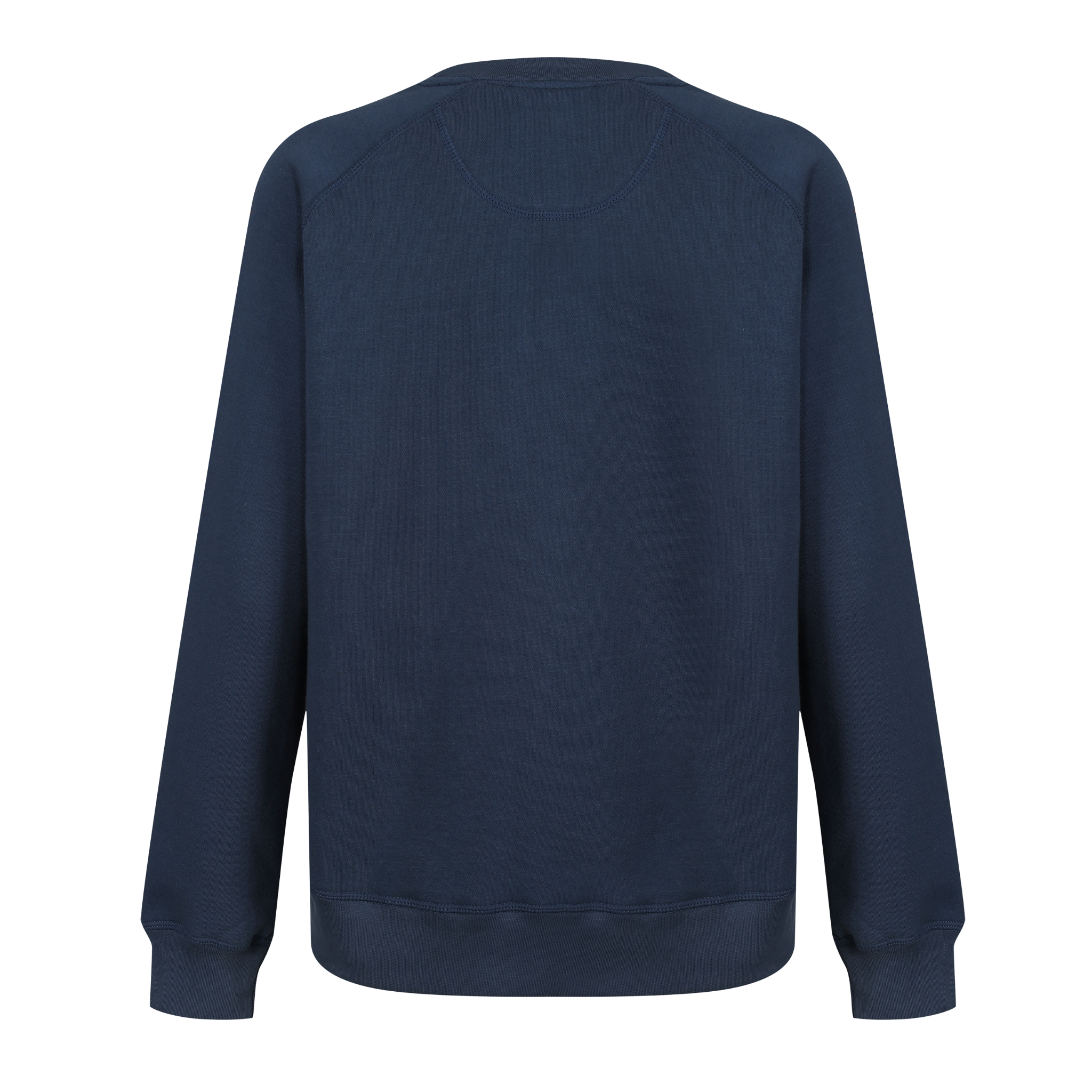 The back of a dark blue colour lady sweatshirt with Moto Girl 3D logo