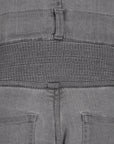 Grey kevlar motorcycle overall for women from Motogirl waist close up