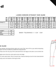 Size chart of blue lady motorcycle jeans from Bull-it