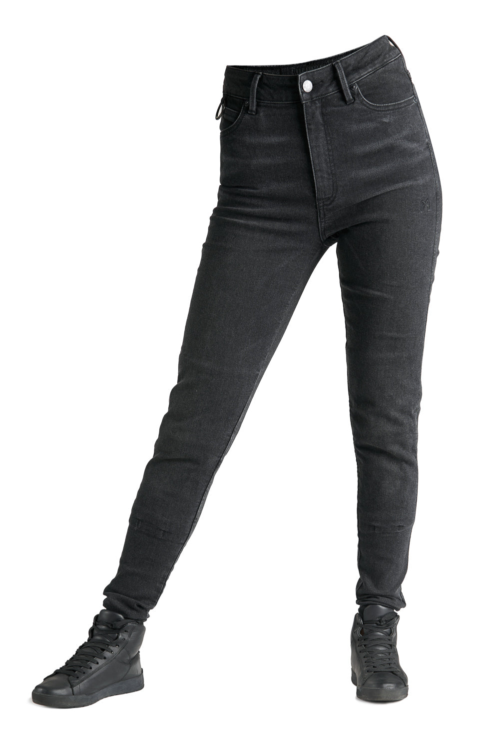  black high waist women&#39;s motorcycle jeans