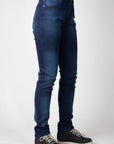 Woman's legs wearing blue lady motorcycle jeans from Bull-it