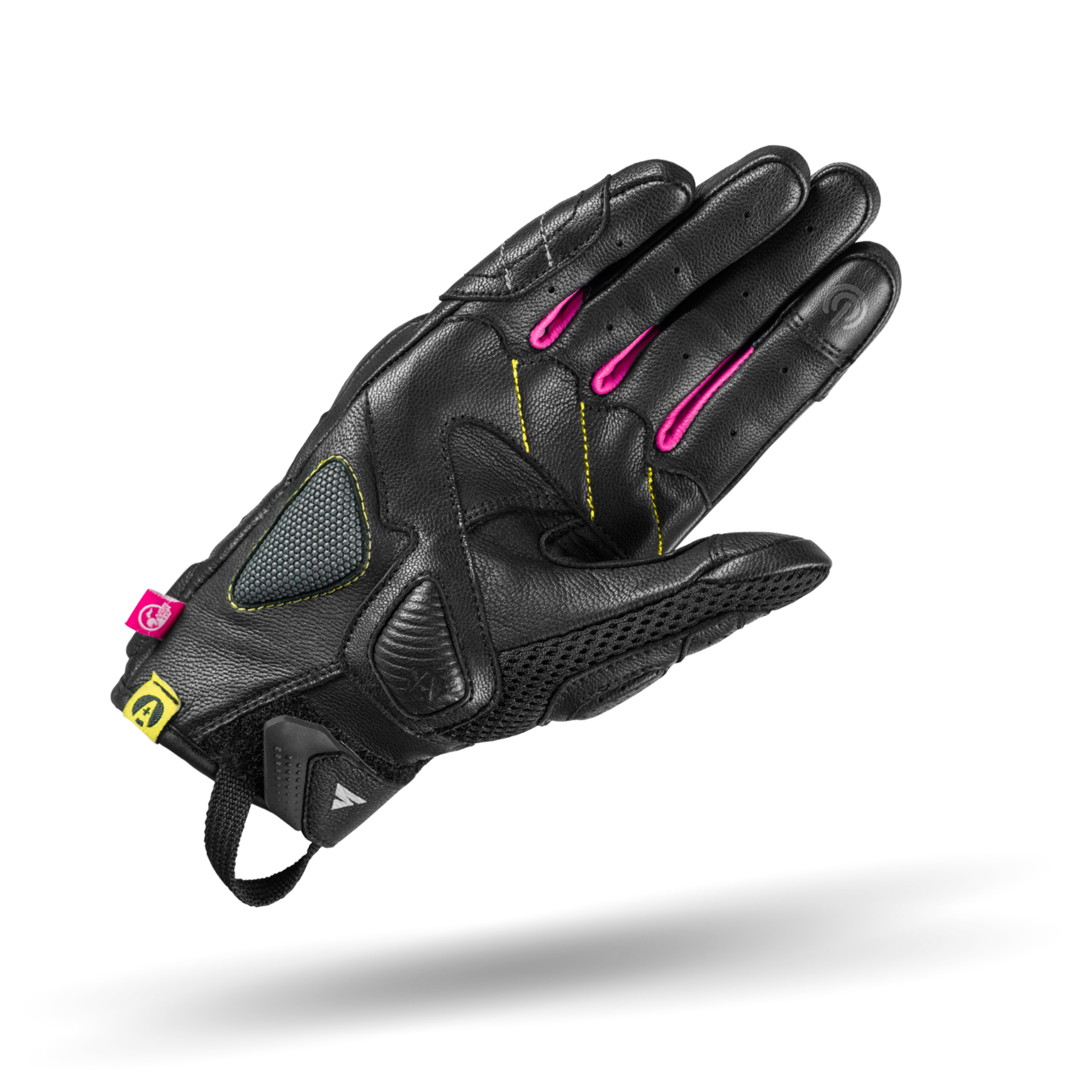 A palm of Black and pink women's motorcycle gloves Rush lady  from Shima