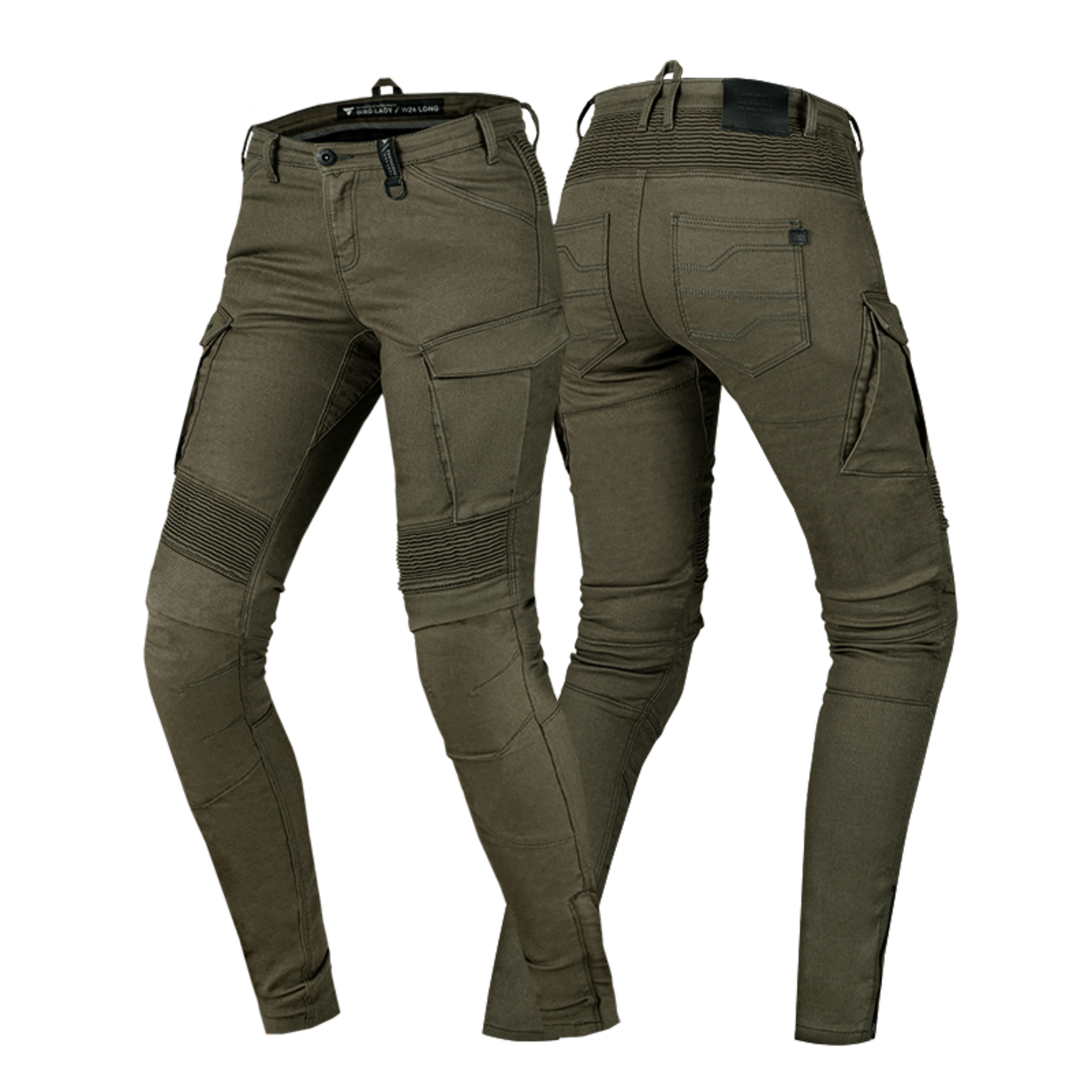 Khaki green women&#39;s motorcycle cargo pants GIRO from shima