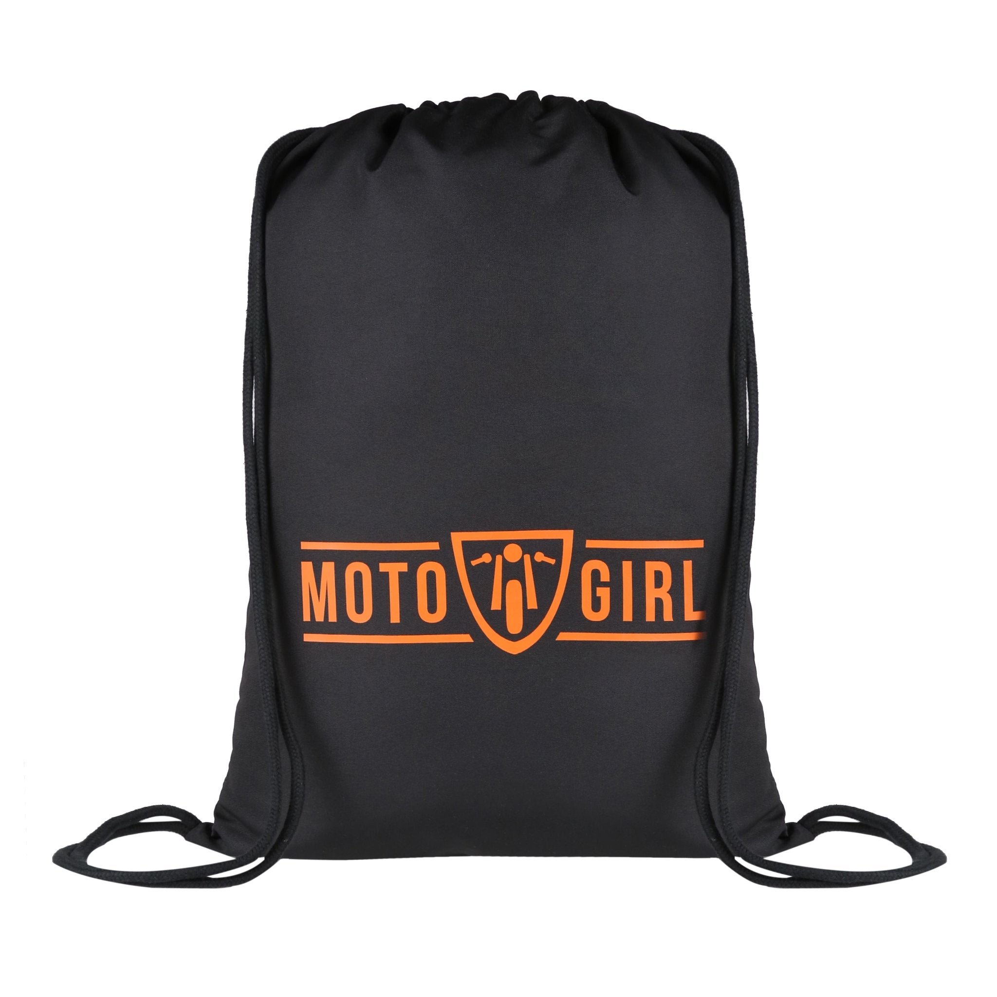 A black bag with Moto Girl logo