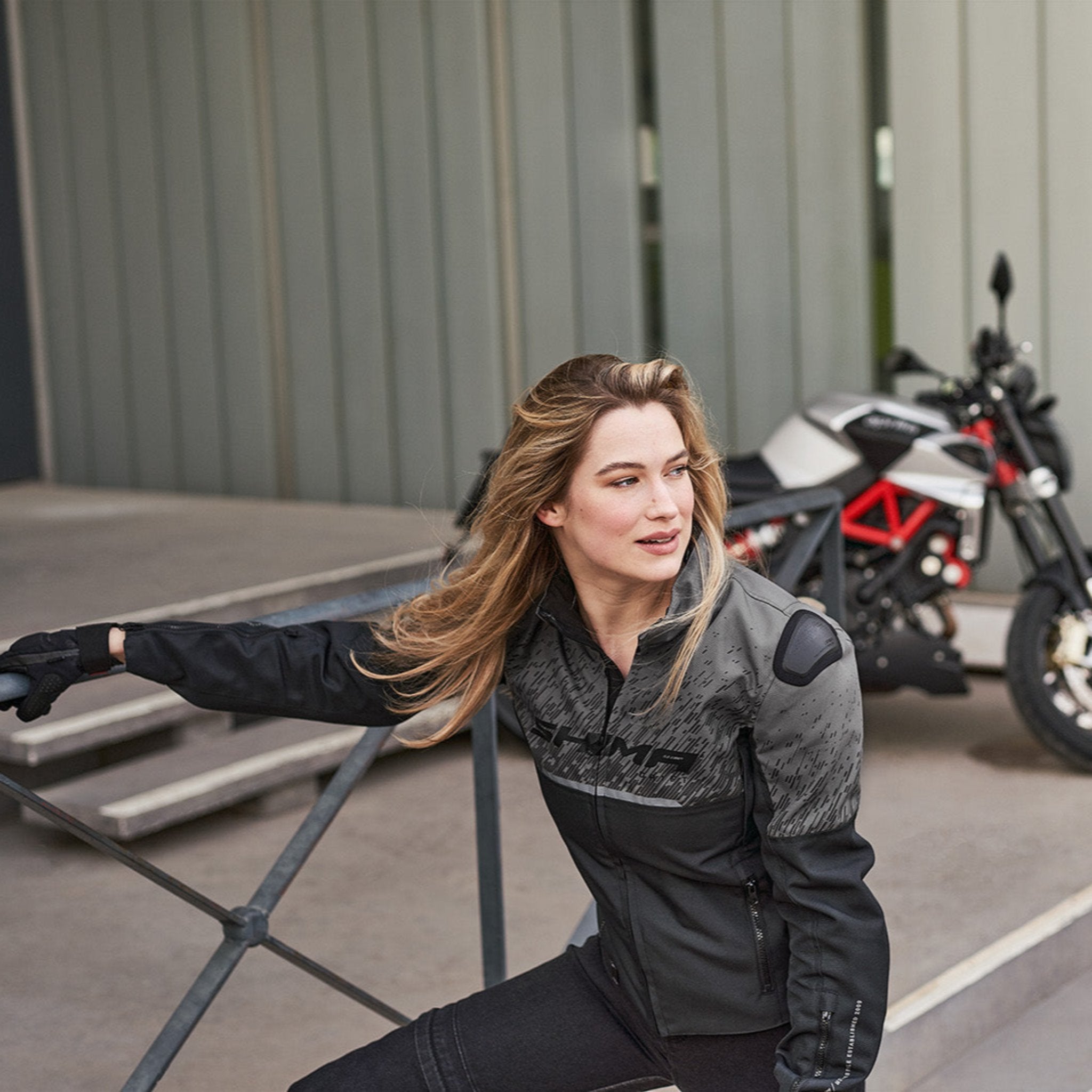 DRIFT LADY - Summer Motorcycle Jacket - Grey | Moto Lounge