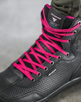 Rebel waterproof motorcycle sneaker with pink laces from Shima 
