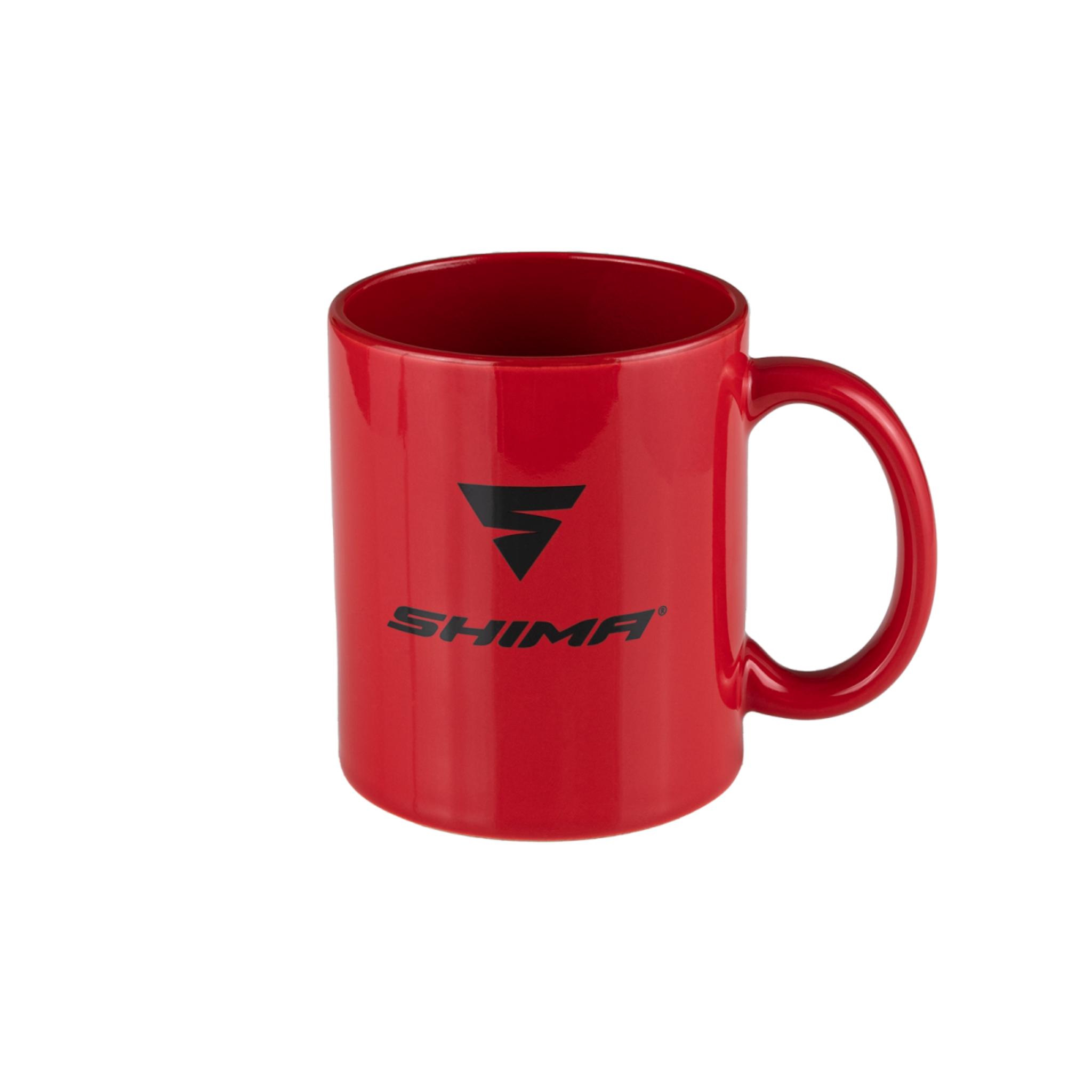 Red mug with shima logo