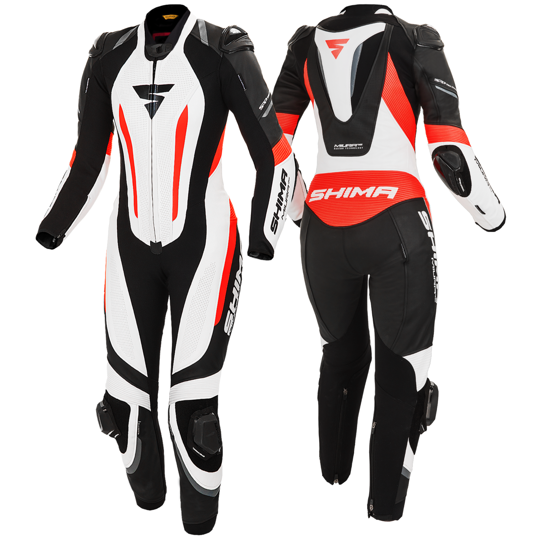 Women&#39;s racing suit MIURA RS in black, white and fluo from Shima 