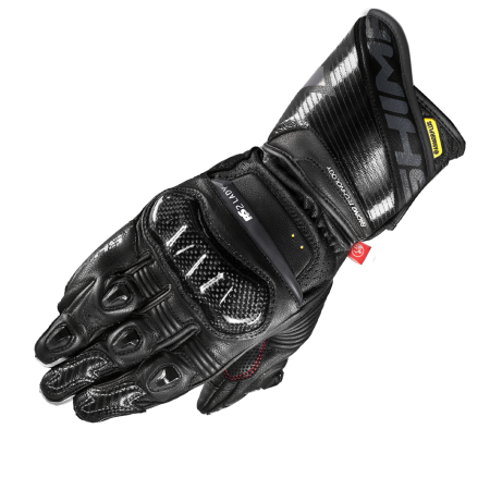 Long women&#39;s motorcycle black sport glove from SHIMA
