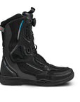 Black women's motorcycle boot from Shima with blue details 